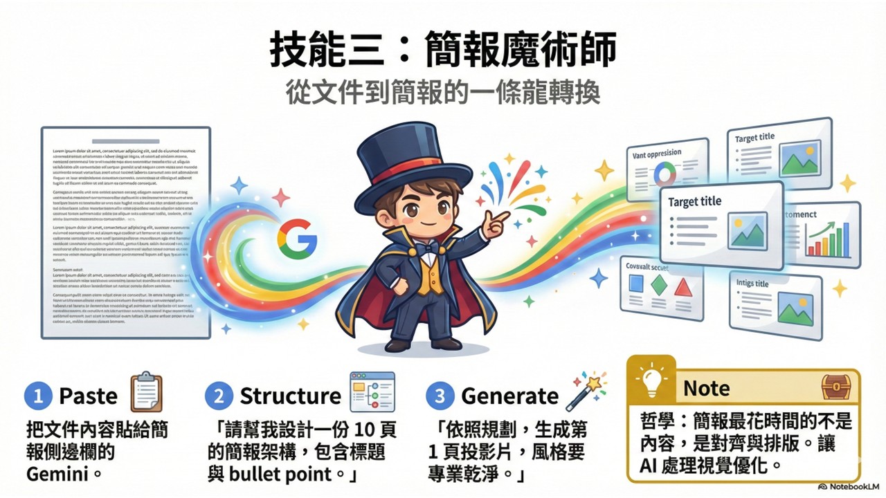 Gemini 10倍速辦公實戰：從文件到簡報，結合Gems封裝專業SOP_3