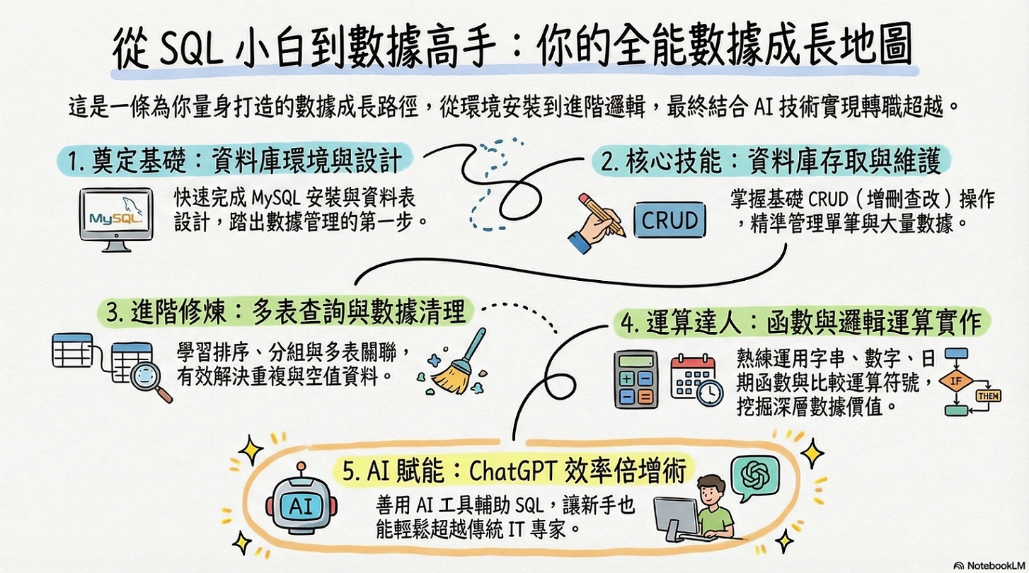 AI資料分析資料科學家必學！MySQL資料庫從零到高手：全面實作指南與應用案例_1