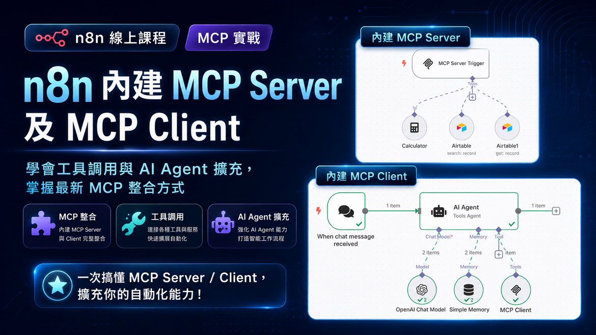 從零打造企業級AI自動化：n8n+AI Agent實戰全攻略，成為無可取代的人才_10
