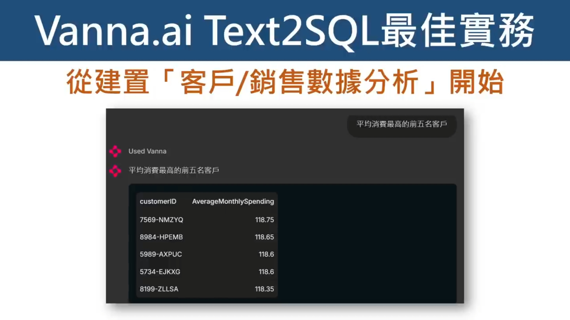 AI工程師必學！Vanna AI Text2SQL 實戰：自然語言查詢資料庫_7
