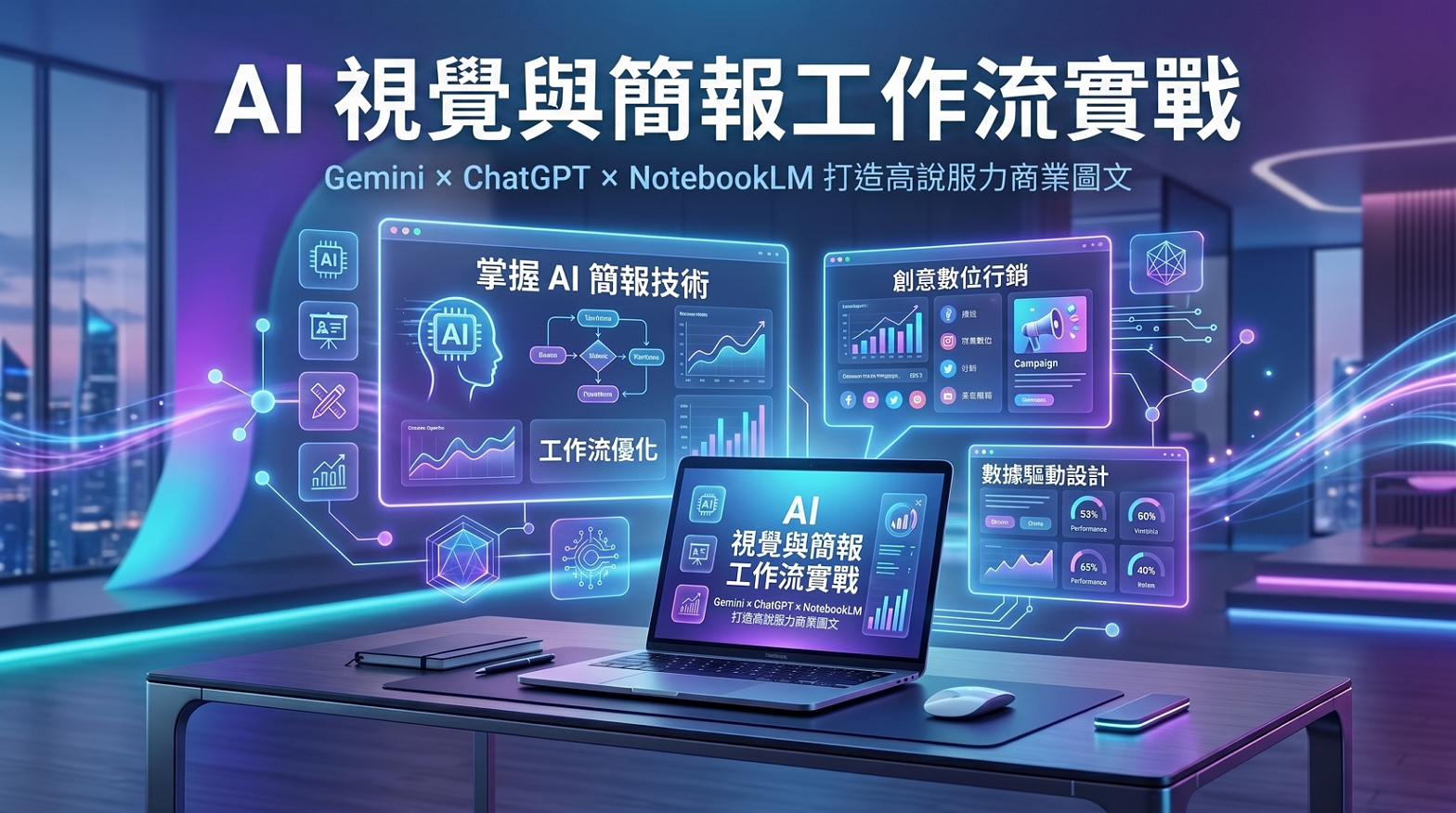 AI 視覺與簡報工作流：Gemini × ChatGPT 打造高說服力商業圖文