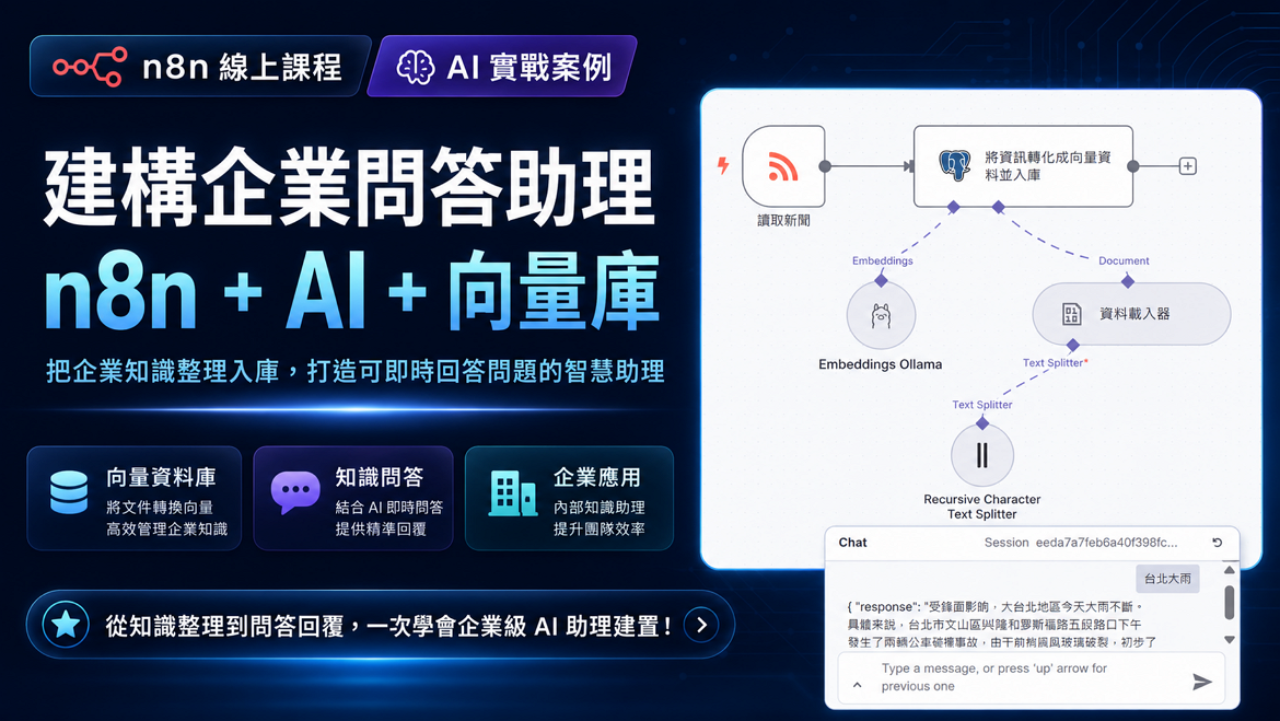 從零打造企業級AI自動化：n8n+AI Agent實戰全攻略，成為無可取代的人才_7